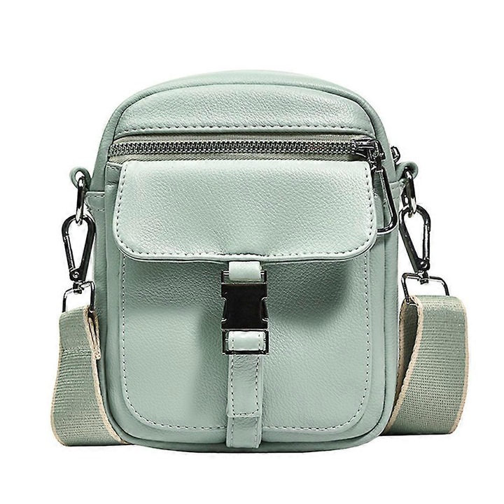 Női táska, zöld, egyszerű design, nagy kapacitású, több zsebes