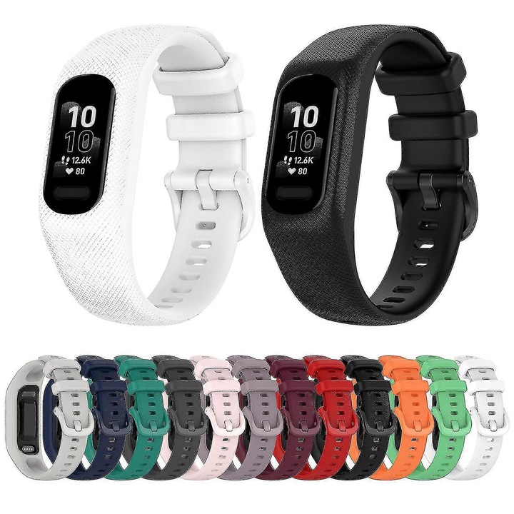 Bratara din silicon pentru Garmin Vivosmart 5, set, multicolor, dimensiuni S si L