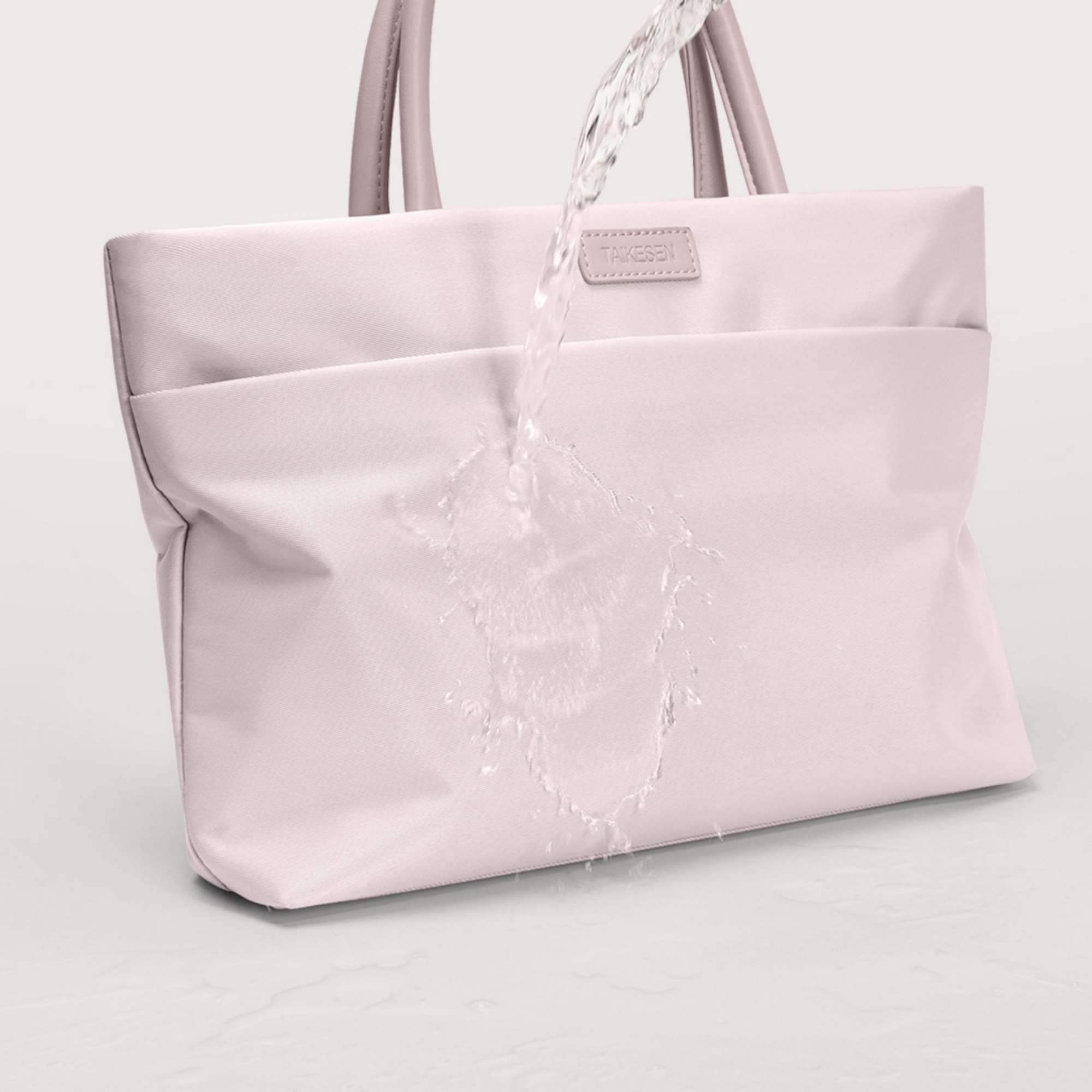 Geanta pentru Laptop, 14 inch, Protectie Superioara la Socuri, Material Impermeabil, Manere din Piele Moale, Capacitate Mare, Roz Lotus