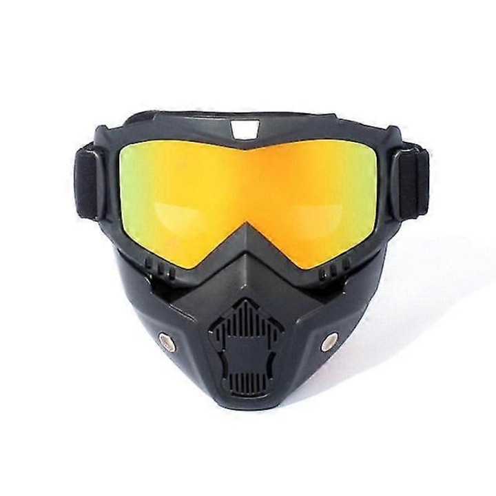Ochelari de protectie pentru ski si snowboard, stil retro, dimensiune unisex