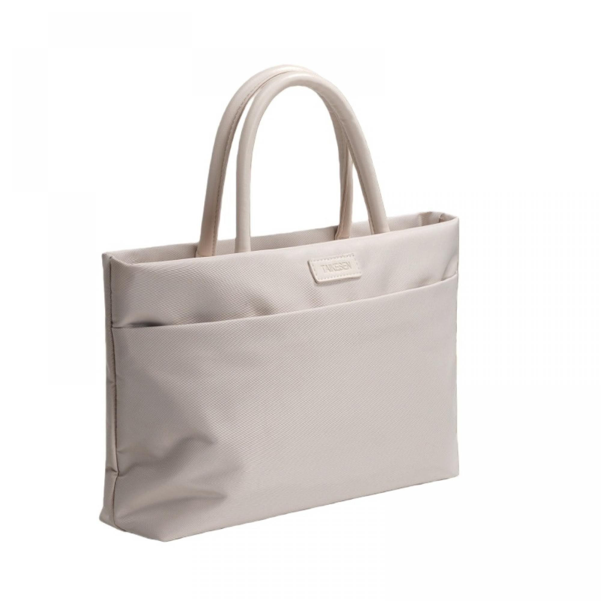 Geanta pentru Laptop, 14 inch, Protectie Superioara la Socuri, Material Impermeabil, Manere din Piele Moale, Capacitate Mare, Kaki