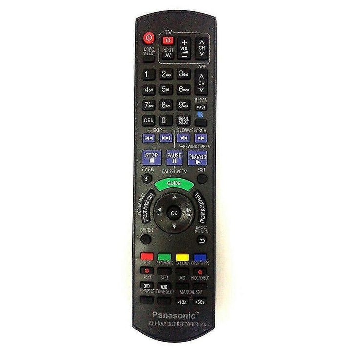 Távirányító DVD/Blu-ray lejátszóhoz, Panasonic, N2QAYB000479, 28x13.5x0.5cm, 1 db-os készlet