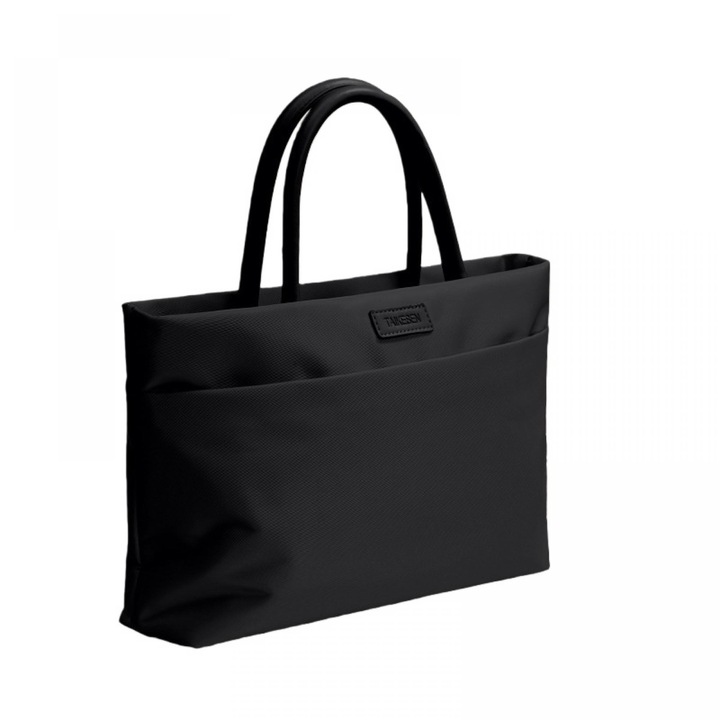 Geanta pentru Laptop, 13 inch, Protectie Superioara la Socuri, Material Impermeabil, Manere din Piele Moale, Capacitate Mare, Negru Business