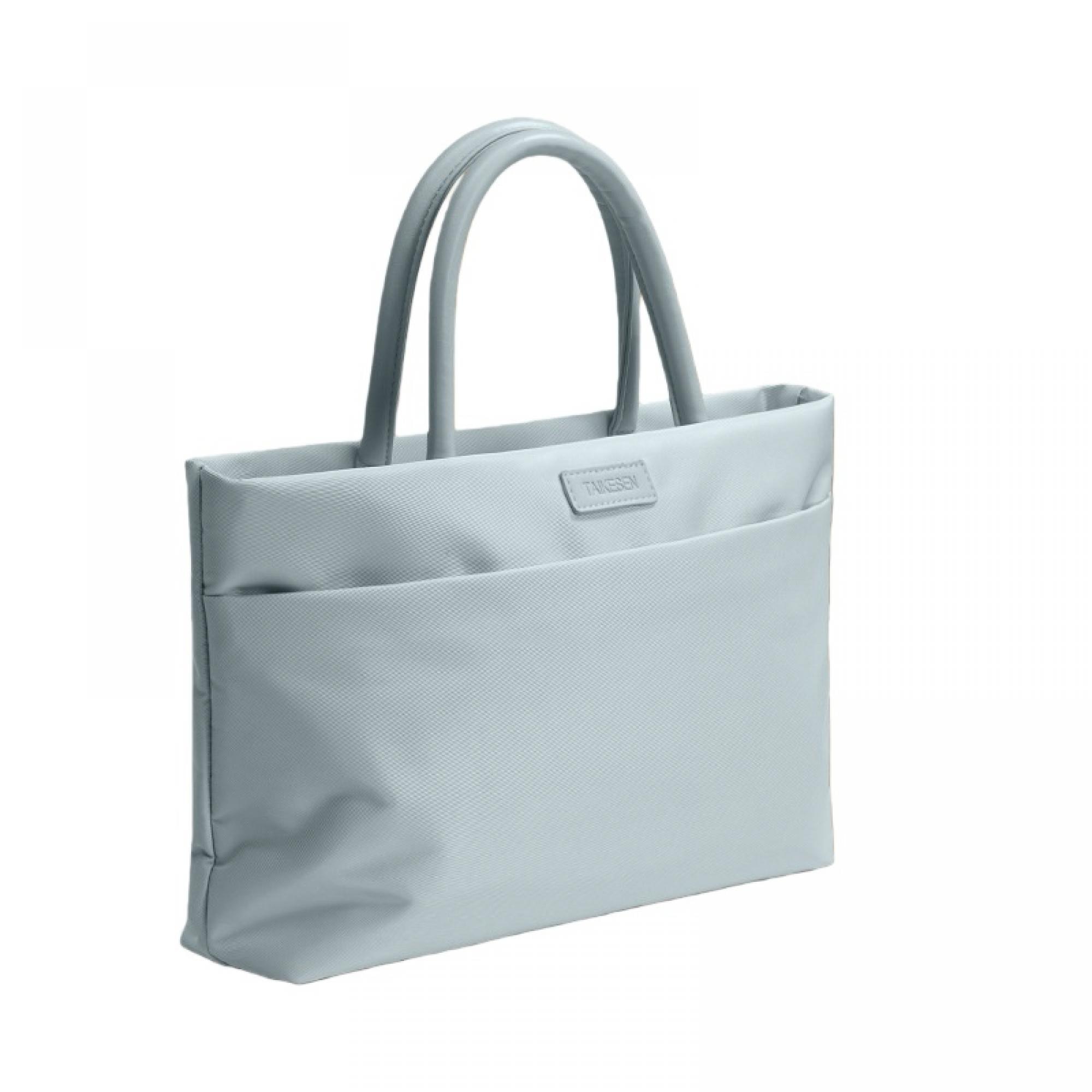 Geanta pentru Laptop, 14 inch, Protectie Superioara la Socuri, Material Impermeabil, Manere din Piele Moale, Capacitate Mare, Albastru Cerulean