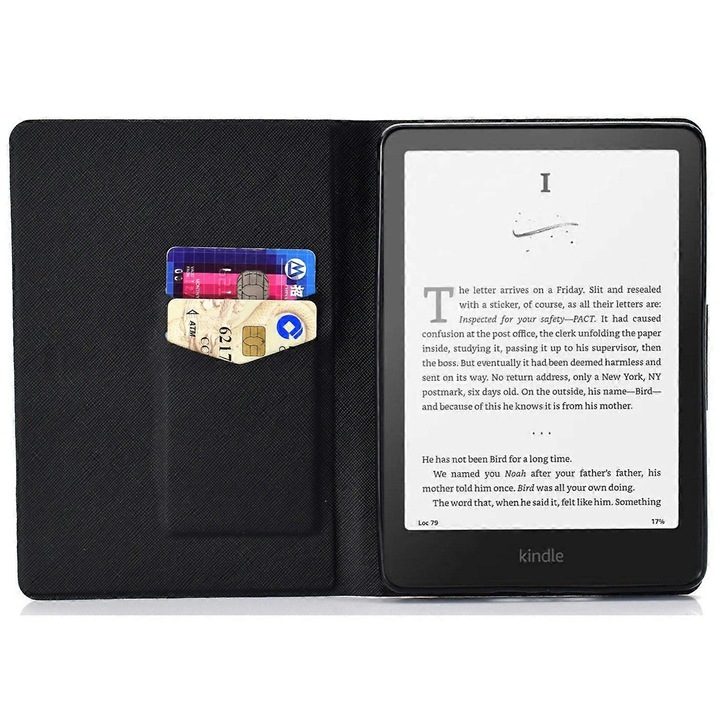 Husa pentru tableta, model cu imprimeu, protectie duala, suport ajustabil, multicolor, pentru Kindle Paperwhite (2024)