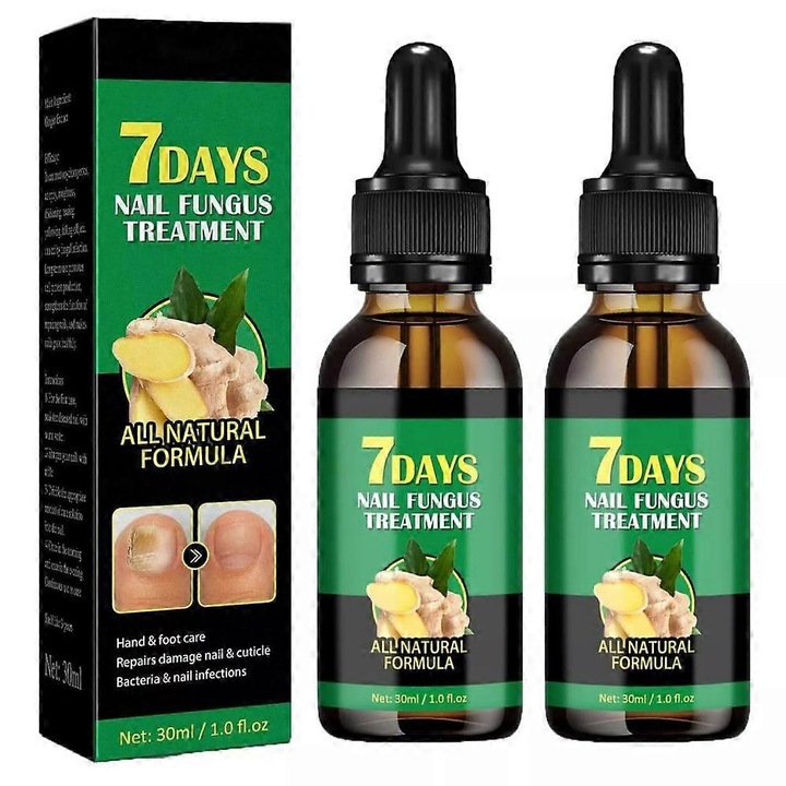 Serum pentru Cresterea Unghiilor cu Ghimbir, 2 bucati, ingrijire cuticule, formula anti-ruptura