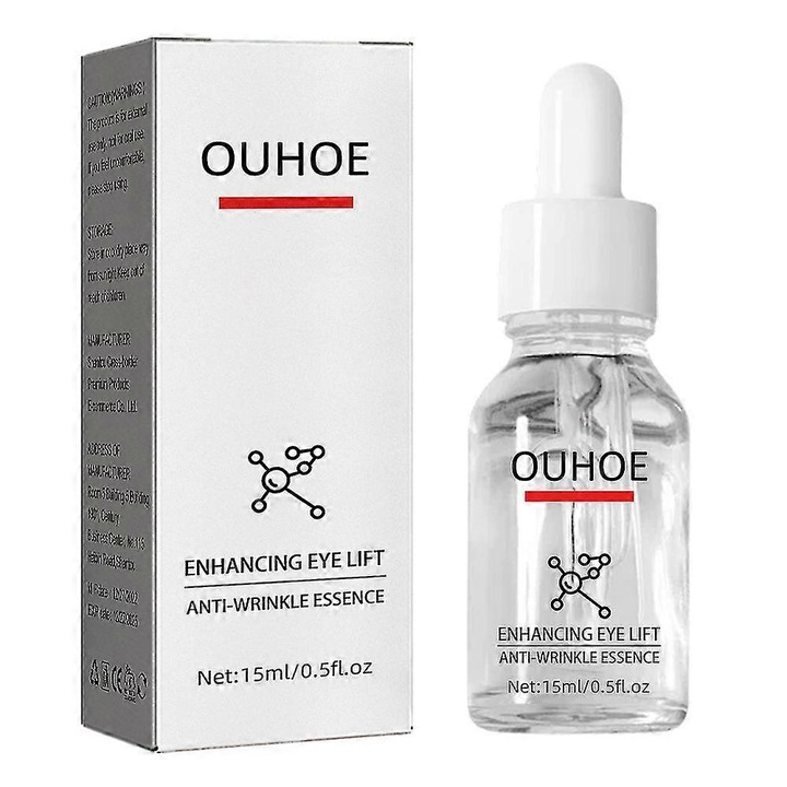 Серум против бръчки и тъмни кръгове, Ouhoe, 15 мл, подобрява контура на очите