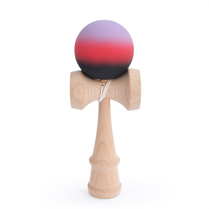 Joc de coordonare Kendama, lemn, 18x6cm, multicolor