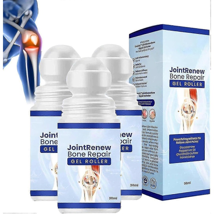 Roll-on gél csont- és ízületjavító, 3 darab, Chunchuan, természetes összetevők, gyors hatás