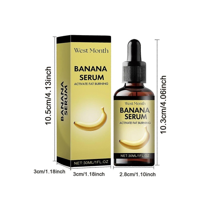 Kozmetikai olaj természetes banánkivonattal, West&Month 30ml, hidratálásra és rugalmasságra