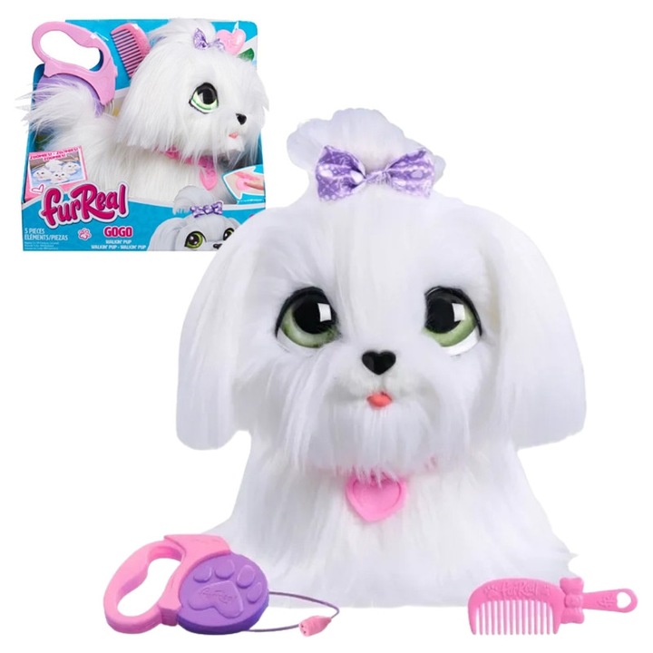 Interaktív Plüss Kutya, Hasbro, 30 x 10 cm, Fehér