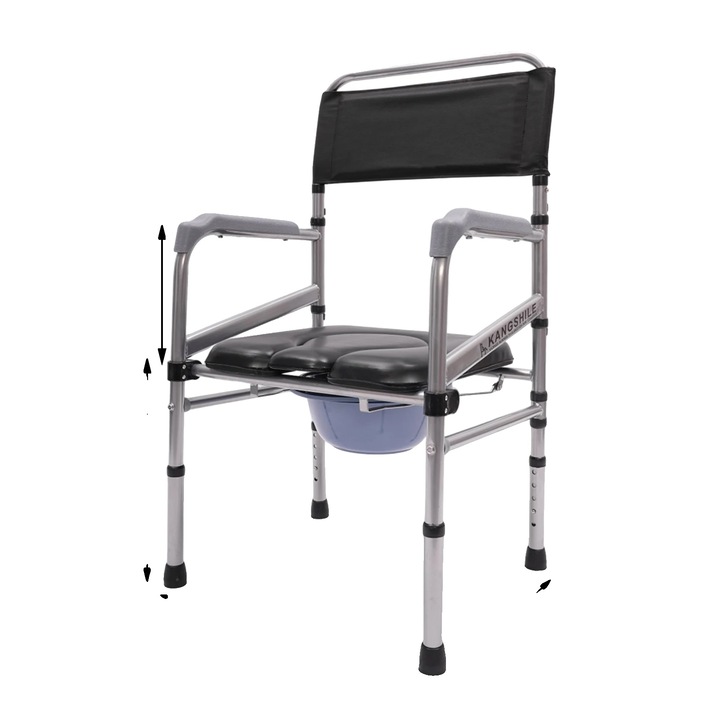 Регулируем стол за баня, многофункционален, черен, 45x54x93-103см