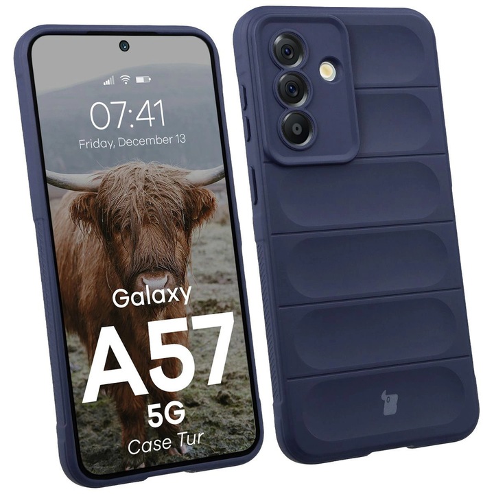 Калъф Bizon Case Tur за Galaxy A57 5G, Тъмно синьо
