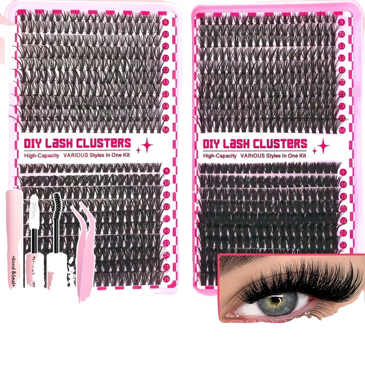 Комплект за удължаване на мигли, пухкав обем, лесно нанасяне, 800 бр. 40D60D80D100D