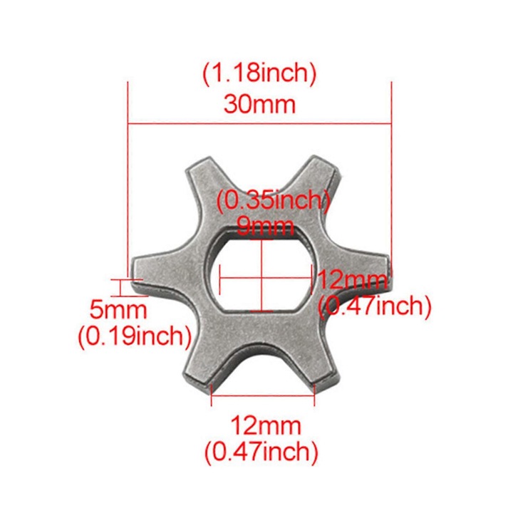 Sprocket pentru ferastrau cu lant, 6 dinti, dimensiuni 36x14mm, set de accesorii