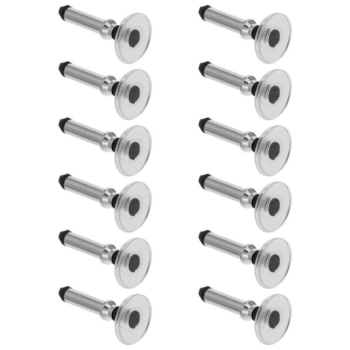 Set 12 varfuri tip disc pentru stylus, argintii, 1.4x0.5x0.5cm