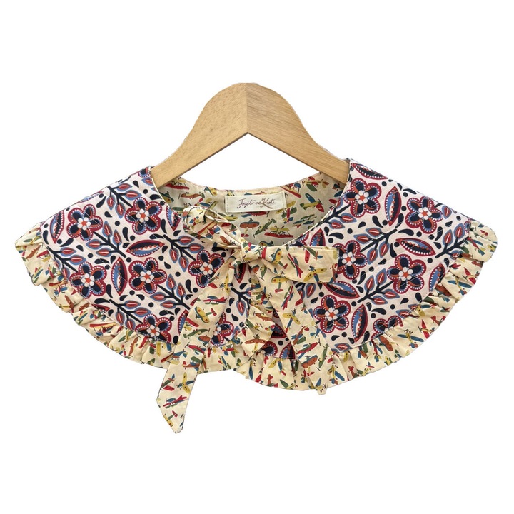 Guler floral matlasat cu imprimeu jucaus - Dama