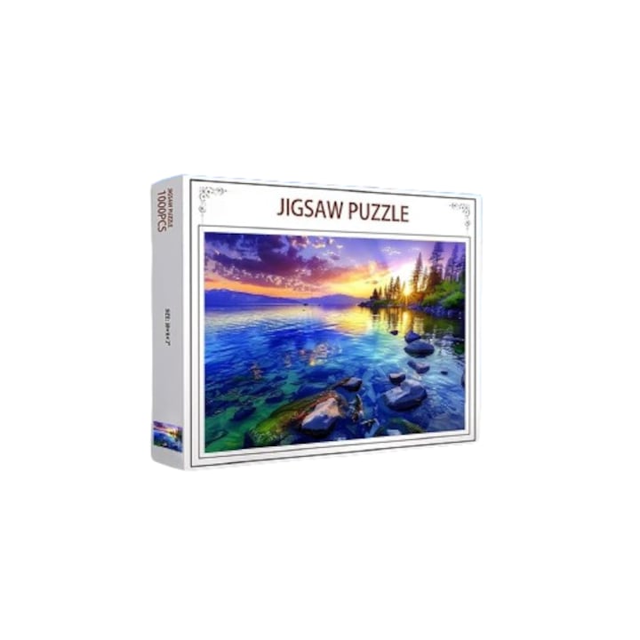 Puzzle profesional, Apus Lac Superb, 1000 piese, 70x50 cm, 14+ ani