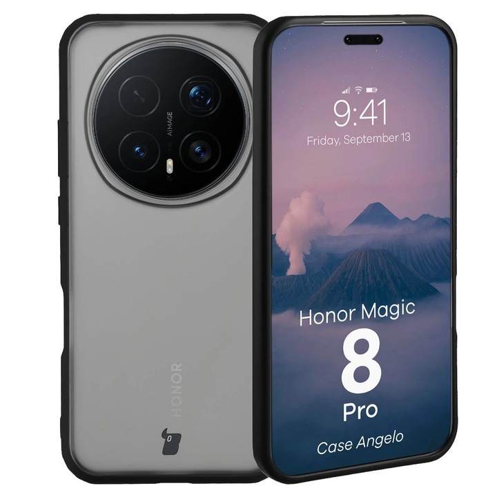 Калъф, Bizon Case Angelo за Honor Magic8 Pro, Оцветена с черна рамка