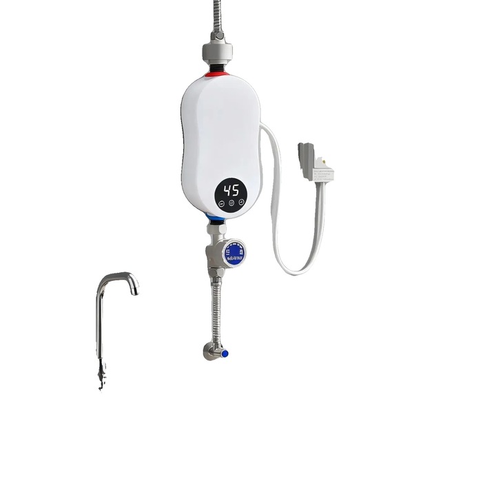 Elektromos vízmelegítő, 5500W, 220V, IPX4, 19x7.5x7.5 cm, falra szerelhető