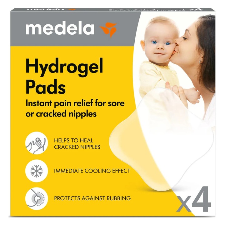Tampoane san Medela, set 4 buc, hidrogel, sterile, reutilizabile