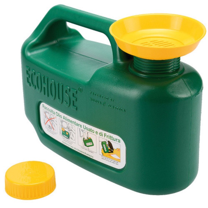Recipient pentru ulei alimentar uzat 5, 5 L cu sita si capac de siguranta