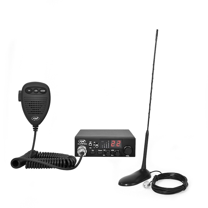 Комплект радиостанция CB PNI Escort HP 8000 ASQ + Антена CB PNI Extra 45 с магнит