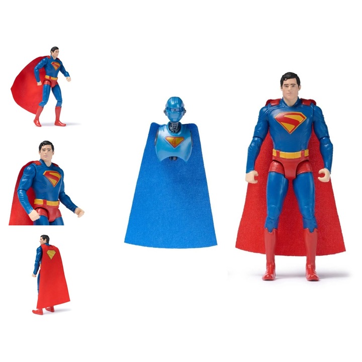 Superman Power Up DC Universe figura, 15 cm, mozgatható ízületekkel és kiegészítőkkel, akcióhős a DC filmekből, játék gyerekeknek, gyűjtőknek és kreatív játékhoz