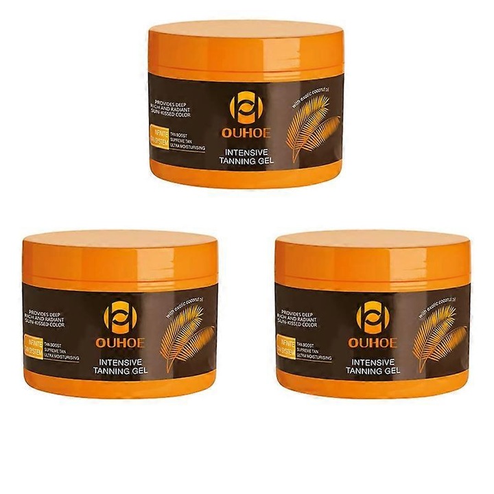 Önbarnító gél, OUHOE, fekete, 7.1x7.1x5.5cm, 3 darabos szett