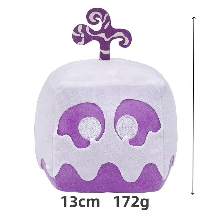 Jucarie de plus, Fruct Diavol, Fata de Fantoma, Mov/Alb, 30x20cm