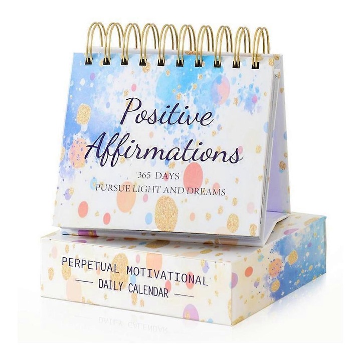 Calendar de birou 2025, 180 pagini, citate motivationale, 15x14x4cm