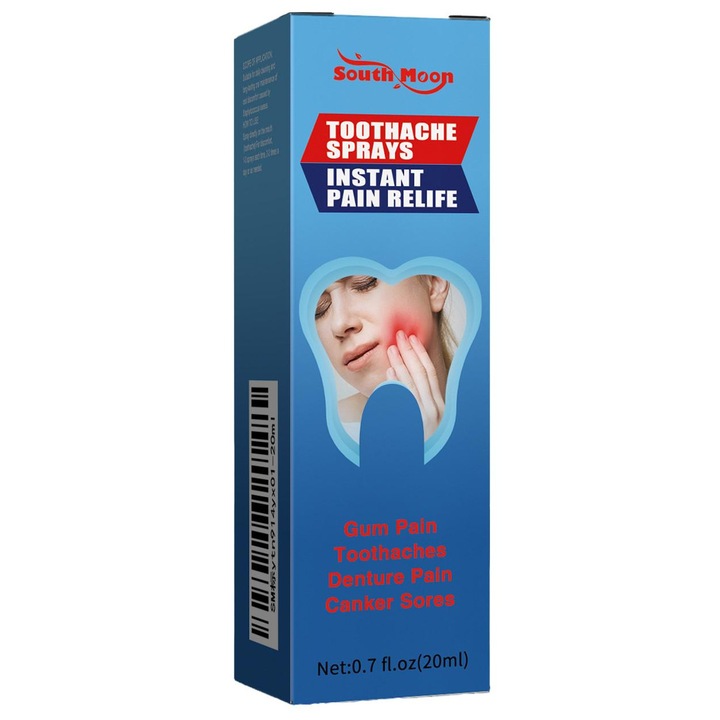 Спрей за орална грижа, south moon, комплект 2 бутилки, с глицерин и екстракт от мента, 150мл