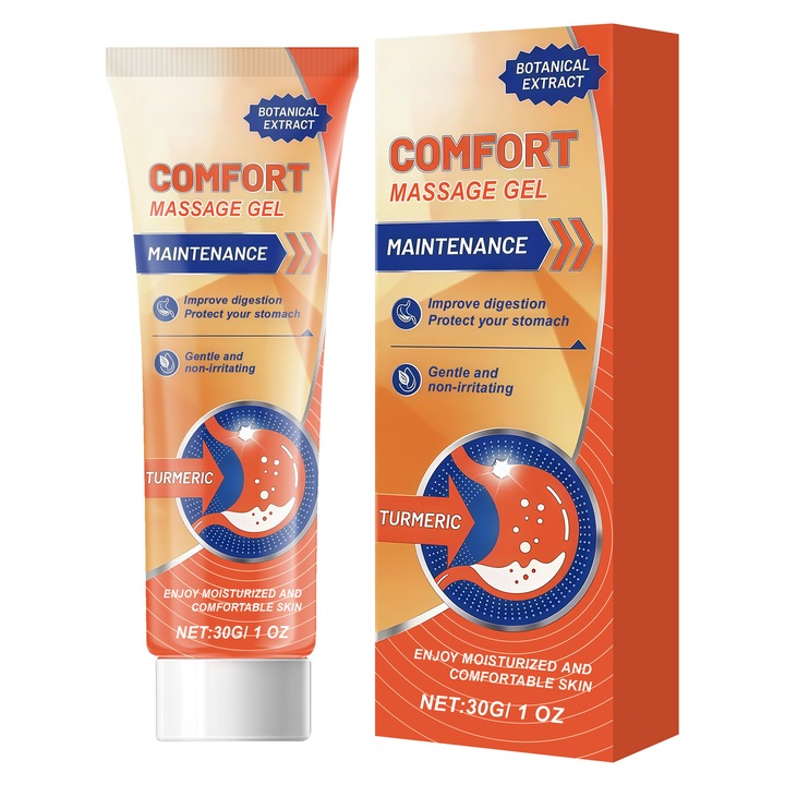 Kurkuma masszázsgél, 30g x 4 üveg, gyomor komfortérzetért, javítja a vérkeringést