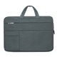 Geanta laptop 14 inch, impermeabila, cu manere, gri inchis, set organizare.