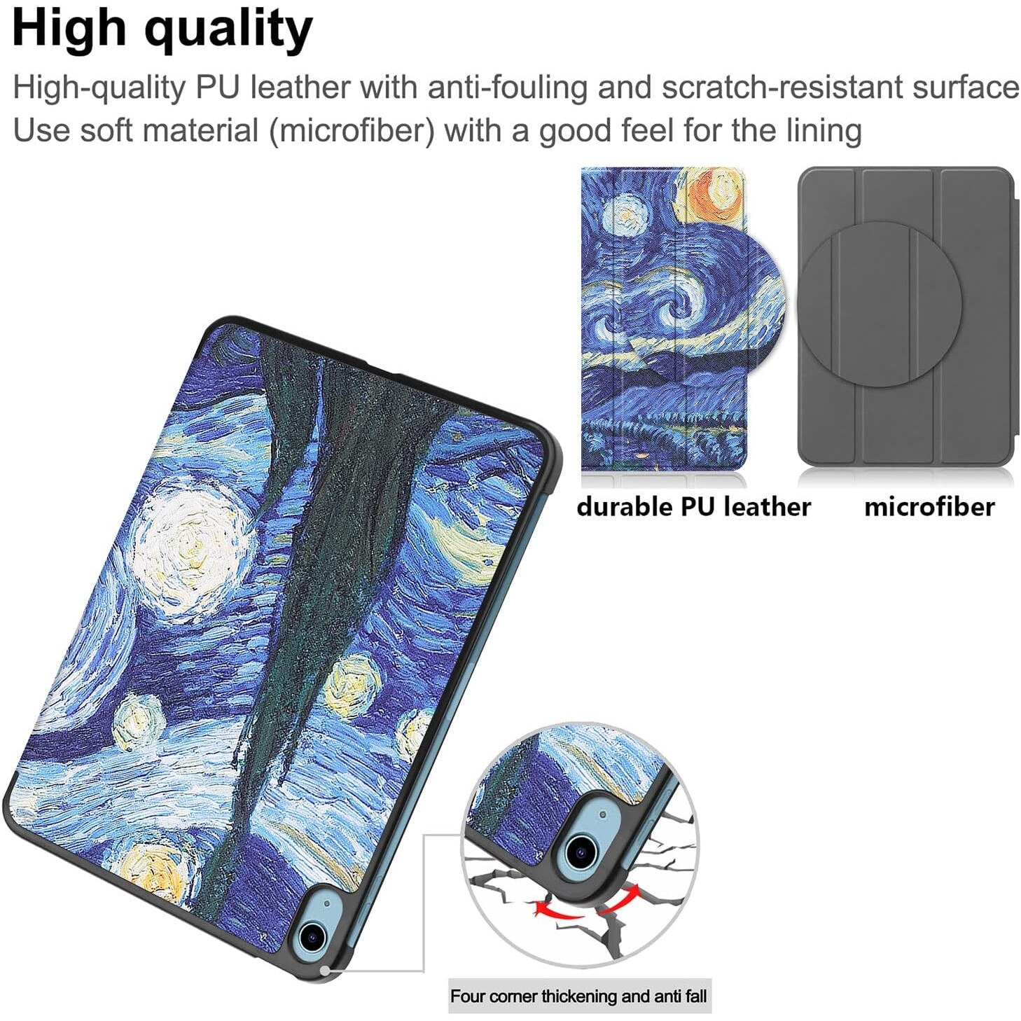 Husa pentru tableta Apple iPad Air 13 (2025/2024 -M3/M2), 13", Sigloo, interior de piele sintetica, Abstract