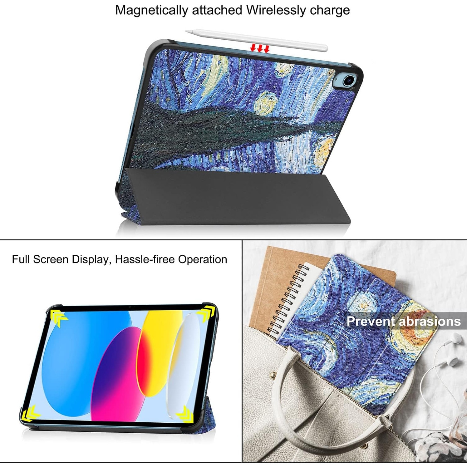Husa pentru tableta Apple iPad Air 13 (2025/2024 -M3/M2), 13", Sigloo, interior de piele sintetica, Abstract