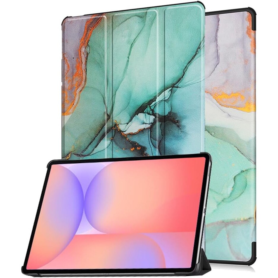 Husa pentru tableta Apple iPad Air 11" (M3 2025), Air 5, Air 4, (11/10.9 Inch), Protectie Completa, trifold, Abstract Green