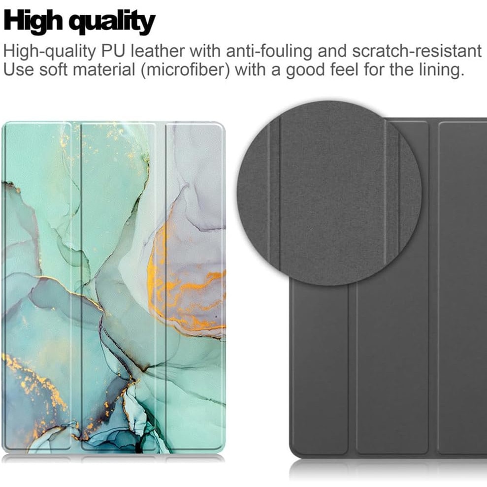 Husa pentru tableta Apple iPad Air 11" (M3 2025), Air 5, Air 4, (11/10.9 Inch), Protectie Completa, trifold, Abstract Green