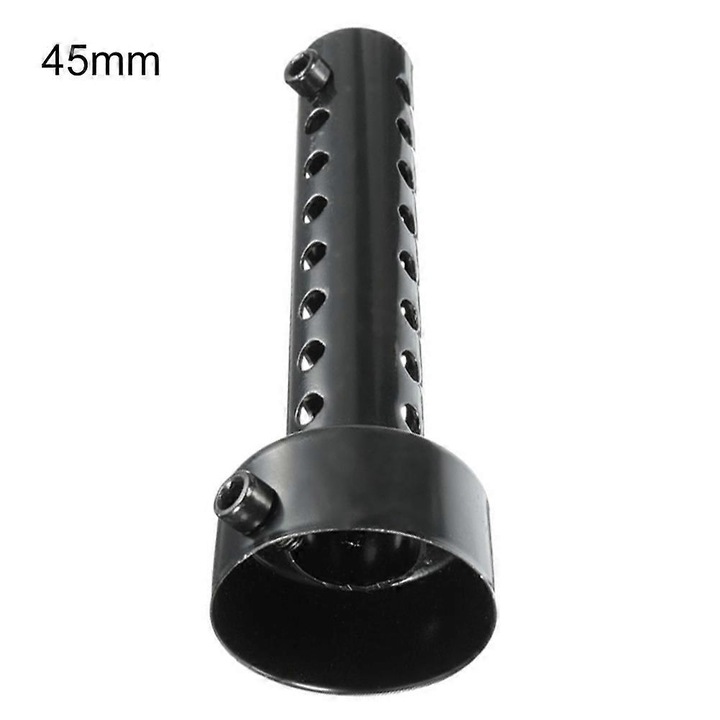 Motorkerékpár kipufogó, 45mm, fém, állítható, fekete