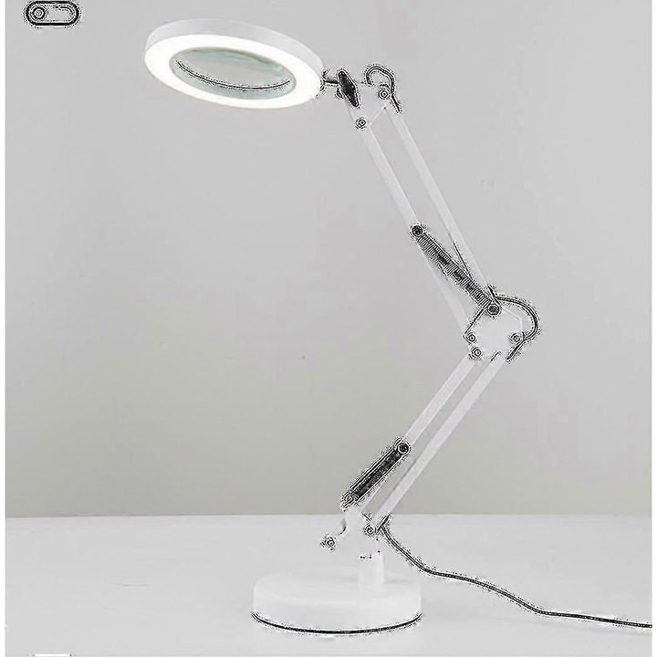 Lupa cu LED, 10X, 4.3 inch, 3 moduri de culoare, ajustabila, neagra