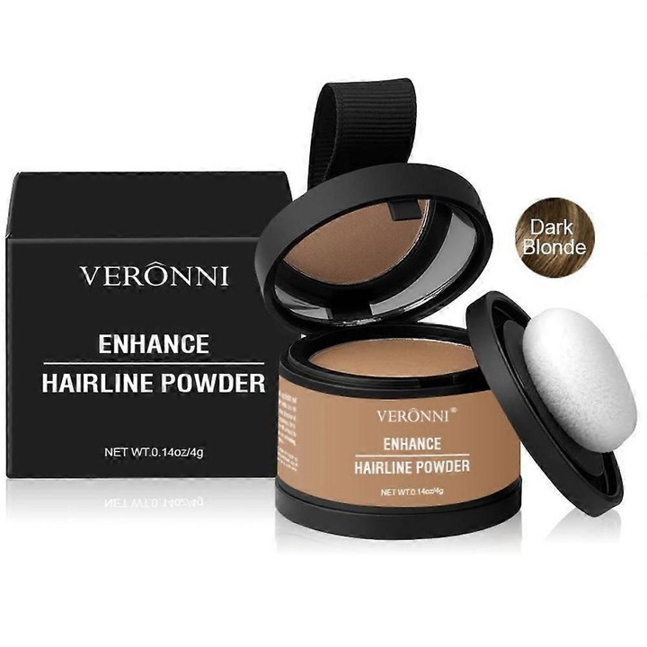 Pudra pentru acoperirea radacinilor, Veronni, waterproof, pentru femei, 30g, blond inchis