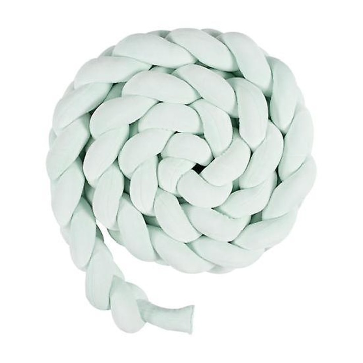 Perna decorativa impletita, 2M, verde, umplutura din bumbac PP