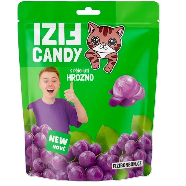 Jeleuri Peelerz Gummy Fizi Candy Grape 98 g
