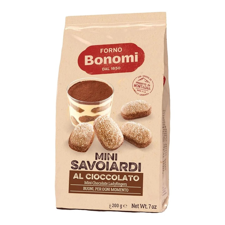 Piscoturi Bonomi Mini Savoiardi Cioccolato, 200g
