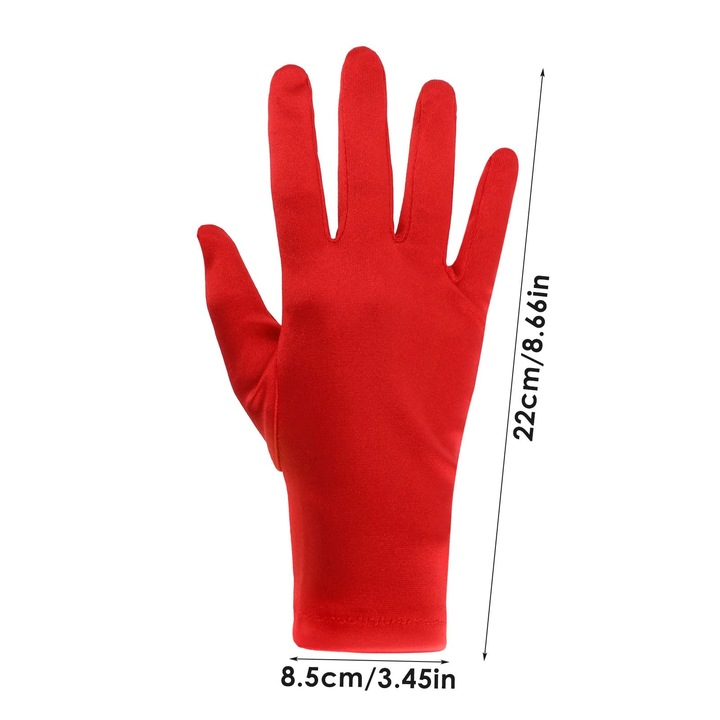 Manusi din satin fara degete pentru femei - Manusi de mireasa si de petrecere albe, potrivite pentru nunti si dans.