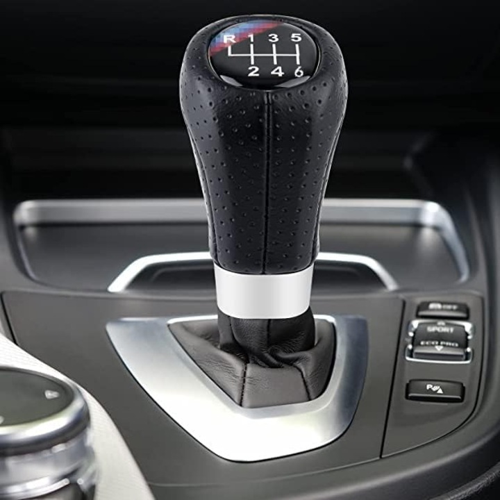 Váltógomb 6 sebességes, fekete, BMW E34 E36 E38 E39 E46 E53 E60 E61 E63 E64 E83 E90 E91 E92 E93 kompatibilis, készlet