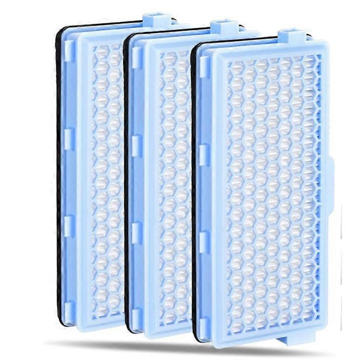 Set de 3 filtre HEPA pentru aspirator Miele 3DFJM CompleteC2 3.5L, captare particule fine, 0.3 microni