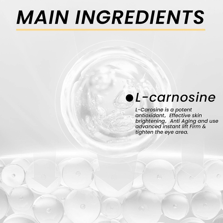 Временно стягащ крем за очи, премахва тъмни кръгове, фини линии и торбички под очите, 15мл