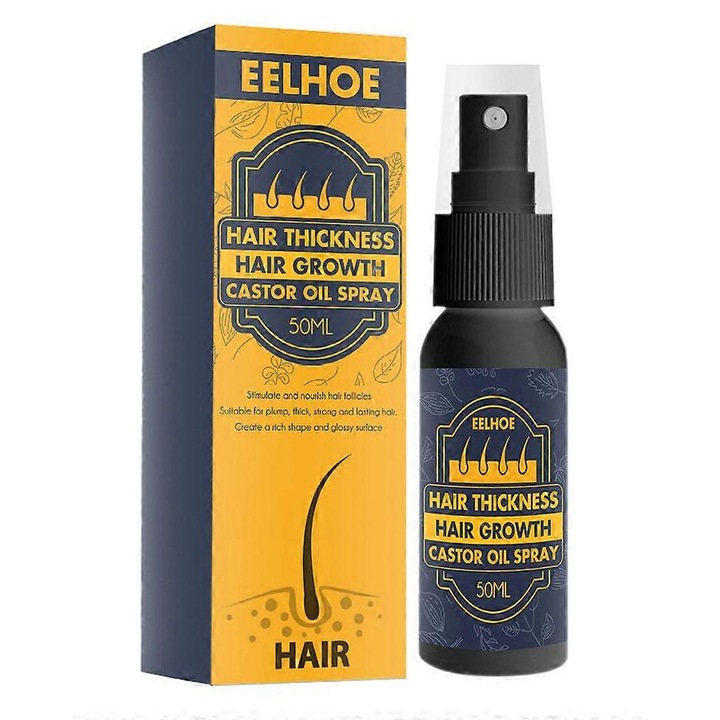 Spray nutritiv pentru par, eelhoe, ulei de ricin, 50ml