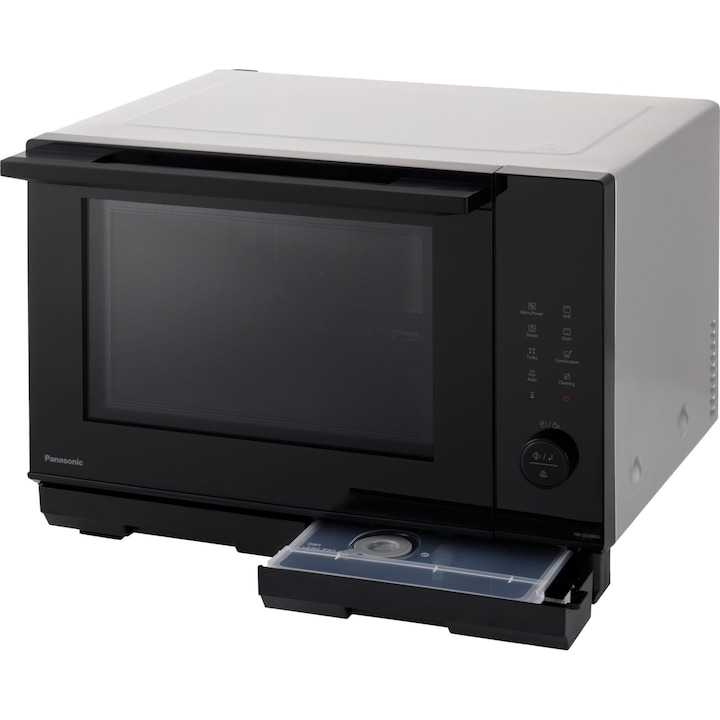 Cuptor cu microunde Panasonic NN-DS59NMETG, 27 l, 1350 W, Abur, Grill, Panou de control tactil, culoare argintiu/negru